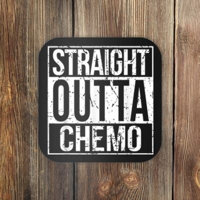 Straight Outta Chemo Battle Cancer Awareness Coaster