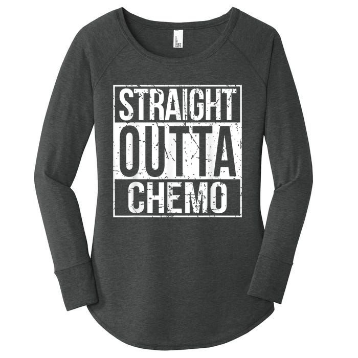 Straight Outta Chemo Battle Cancer Awareness Women's Perfect Tri Tunic Long Sleeve Shirt