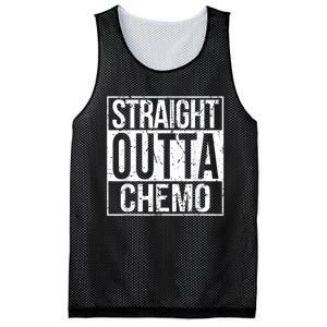 Straight Outta Chemo Battle Cancer Awareness Mesh Reversible Basketball Jersey Tank