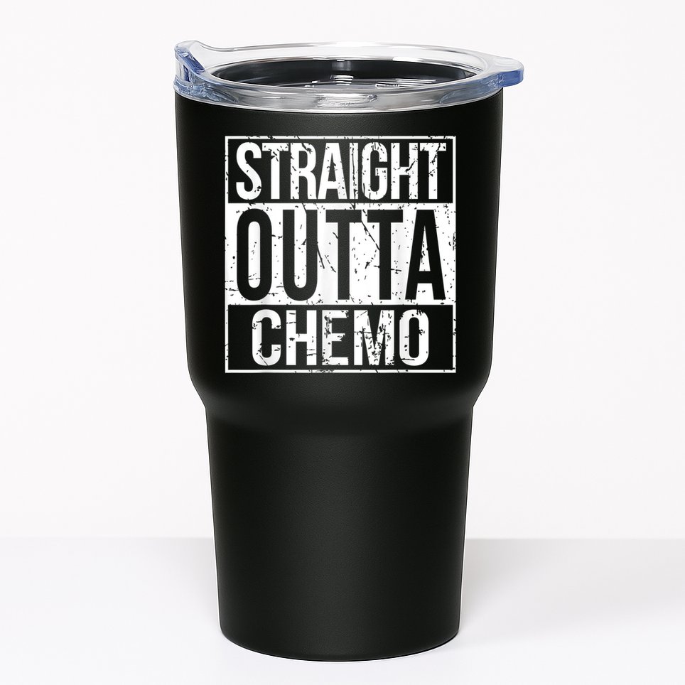 Straight Outta Chemo Battle Cancer Awareness Tumbler
