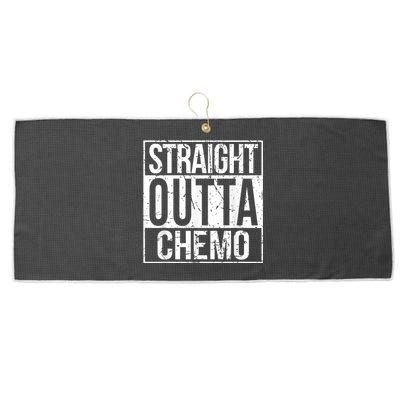 Straight Outta Chemo Battle Cancer Awareness Large Microfiber Waffle Golf Towel