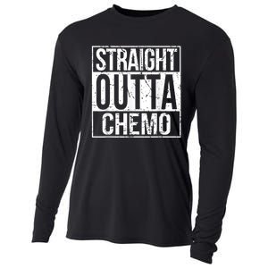 Straight Outta Chemo Battle Cancer Awareness Cooling Performance Long Sleeve Crew