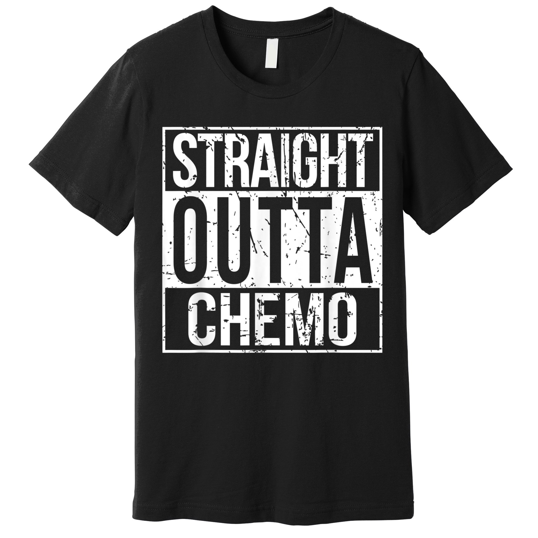 Straight Outta Chemo Battle Cancer Awareness Premium T-Shirt