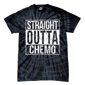 Straight Outta Chemo Battle Cancer Awareness Tie-Dye T-Shirt