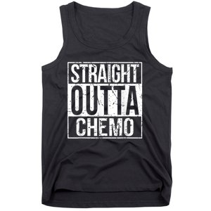 Straight Outta Chemo Battle Cancer Awareness Tank Top