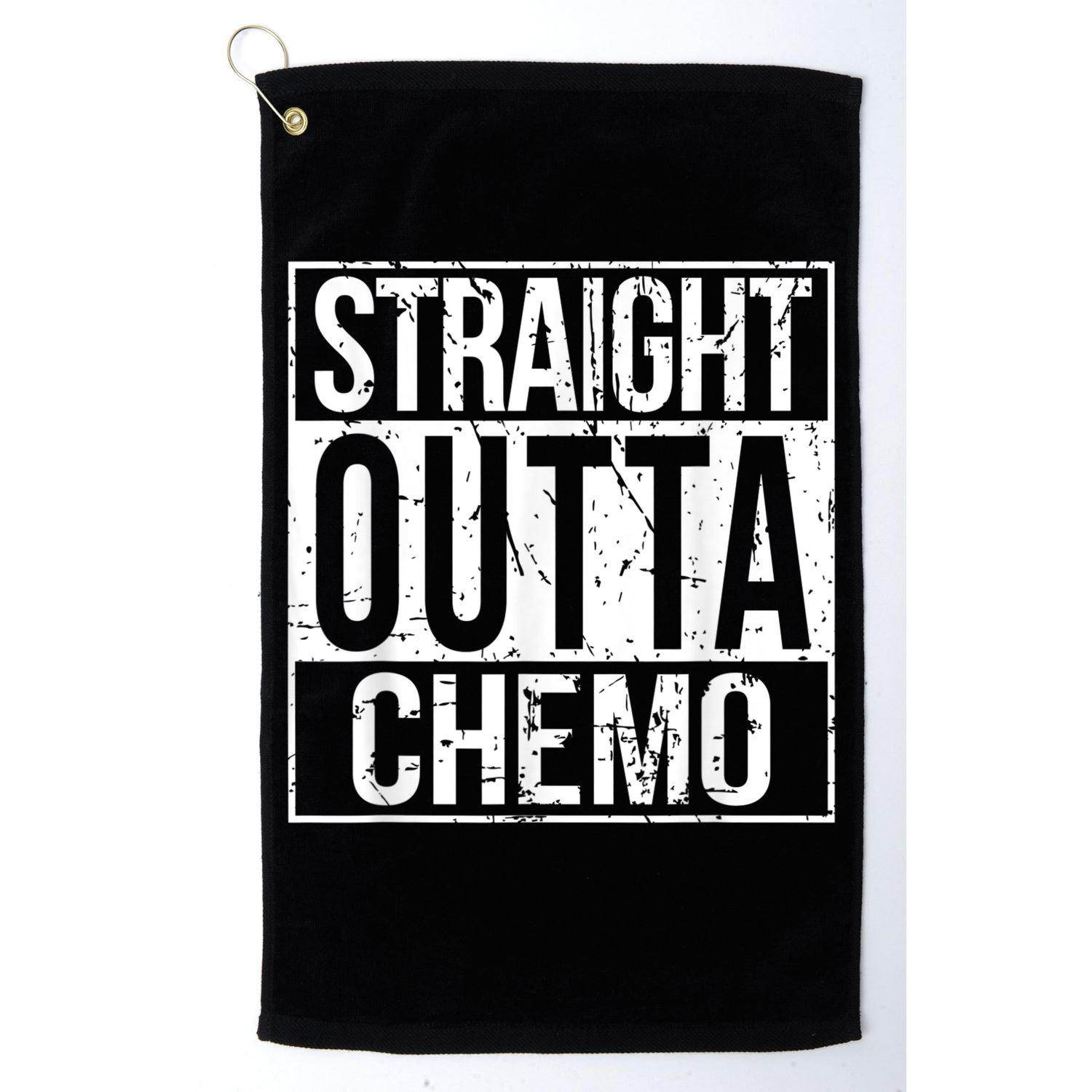 Straight Outta Chemo Battle Cancer Awareness Golf Towel