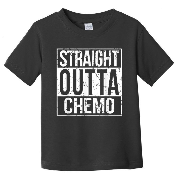 Straight Outta Chemo Battle Cancer Awareness Toddler T-Shirt