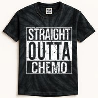 Straight Outta Chemo Battle Cancer Awareness Kids Tie-Dye T-Shirt