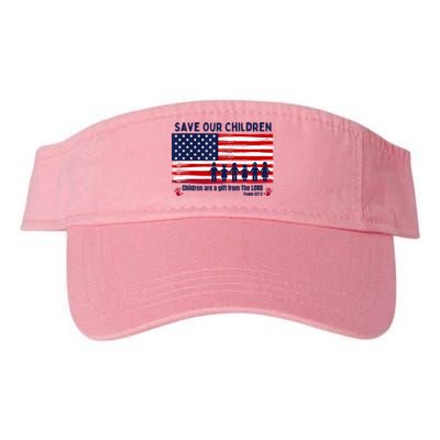 Save Our Children Are Gift From The Lord Freedom USA Flag Valucap Bio-Washed Visor