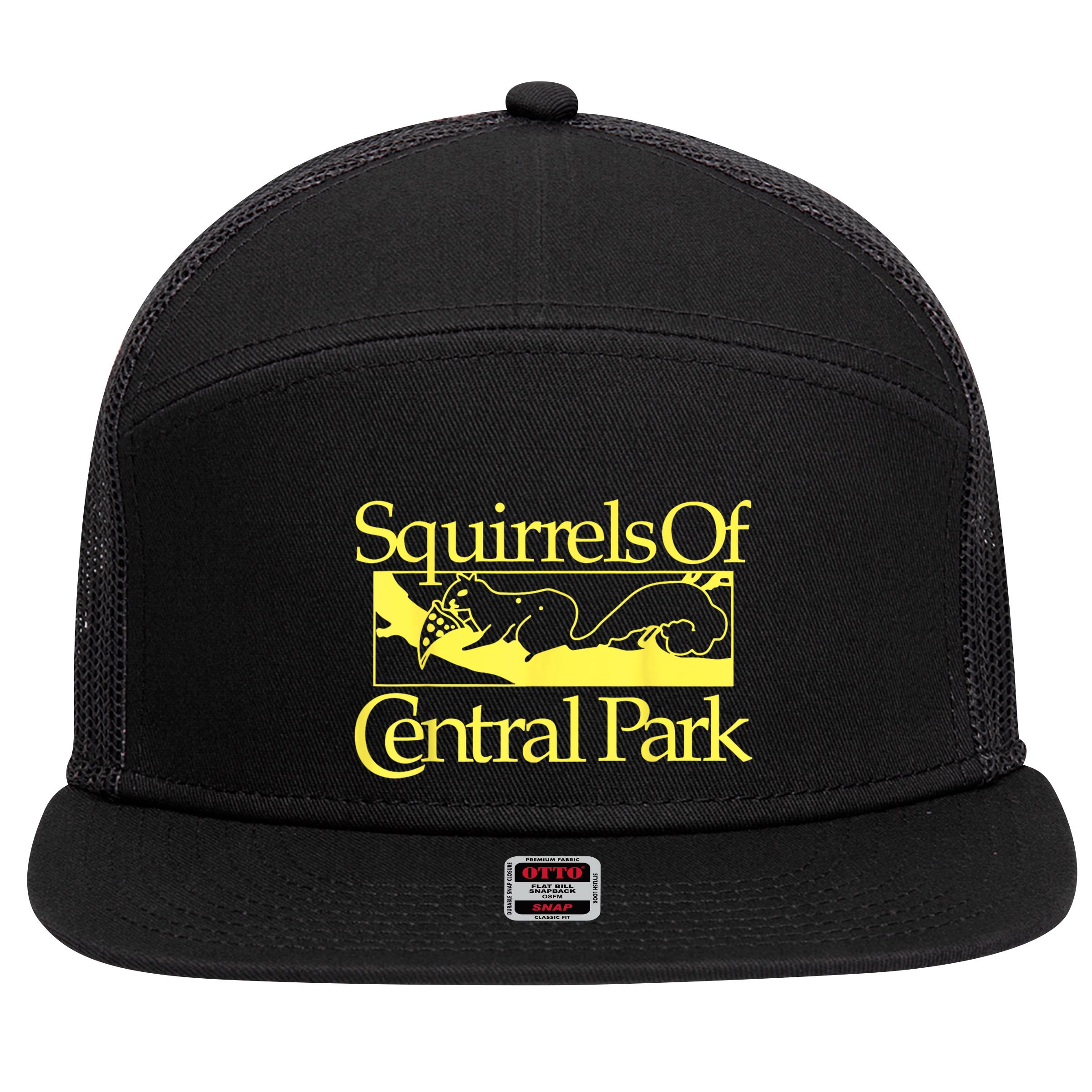 Squirrels Of Central Park 7 Panel Mesh Trucker Snapback Hat