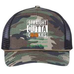 Straight Outta Cookies Cookie Dealer Scouting Scout Gift Retro Rope Trucker Hat Cap