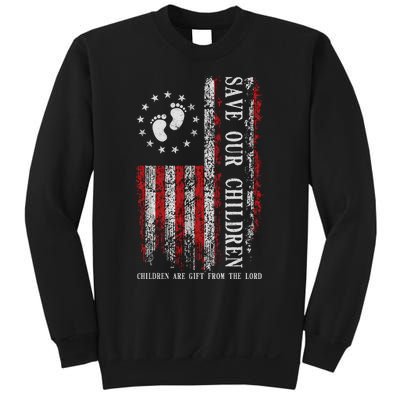 Save Our Children Are Gift From The Lord Freedom USA Flag Sweatshirt