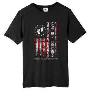 Save Our Children Are Gift From The Lord Freedom USA Flag Tall Fusion ChromaSoft Performance T-Shirt