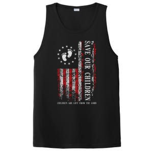 Save Our Children Are Gift From The Lord Freedom USA Flag PosiCharge Competitor Tank