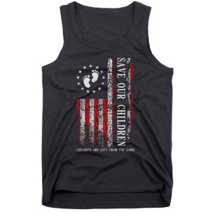 Save Our Children Are Gift From The Lord Freedom USA Flag Tank Top