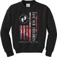 Save Our Children Are Gift From The Lord Freedom USA Flag Kids Sweatshirt