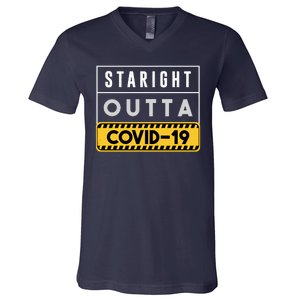 Straight Outta Covid 19 V-Neck T-Shirt