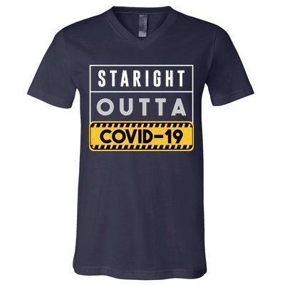 Straight Outta Covid 19 V-Neck T-Shirt