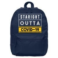 Straight Outta Covid 19 16 in Basic Backpack