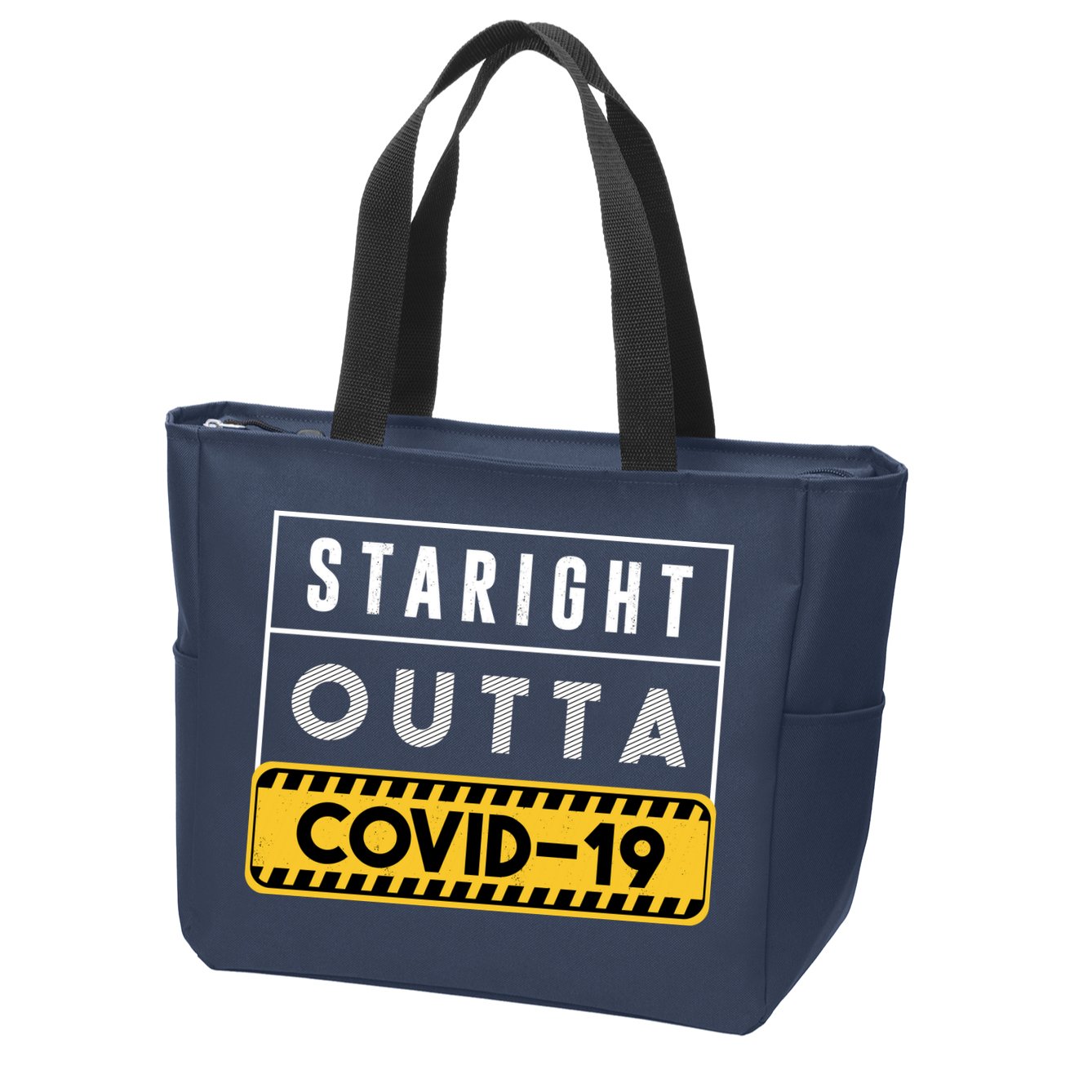 Straight Outta Covid 19 Zip Tote Bag