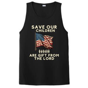 Save Our Children Are Gift From The Lord Freedom USA Flag PosiCharge Competitor Tank