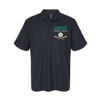 Strikeout Ovarian Cancer Baseball Teal Ribbon Awareness Softstyle Adult Sport Polo