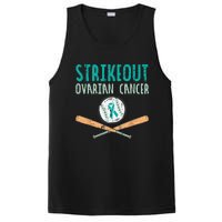 Strikeout Ovarian Cancer Baseball Teal Ribbon Awareness PosiCharge Competitor Tank