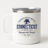 State Of Connecticut Vintage Retro Connecticut 12 oz Stainless Steel Tumbler Cup