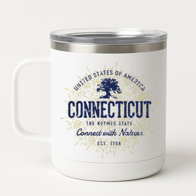 State Of Connecticut Vintage Retro Connecticut 12 oz Stainless Steel Tumbler Cup