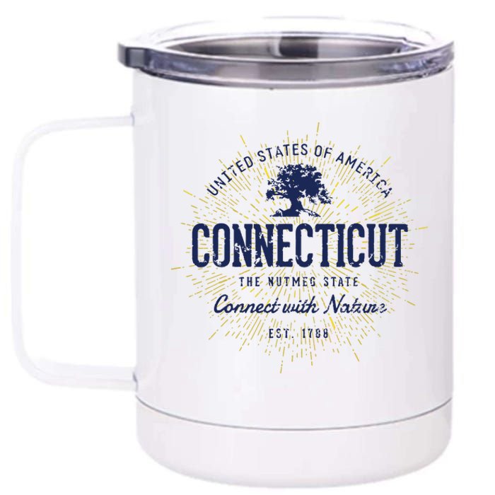 State Of Connecticut Vintage Retro Connecticut 12 oz Stainless Steel Tumbler Cup