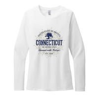 State Of Connecticut Vintage Retro Connecticut Womens CVC Long Sleeve Shirt