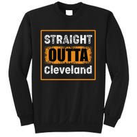 Straight Outta Cleveland Ohio USA Retro Distressed Sweatshirt