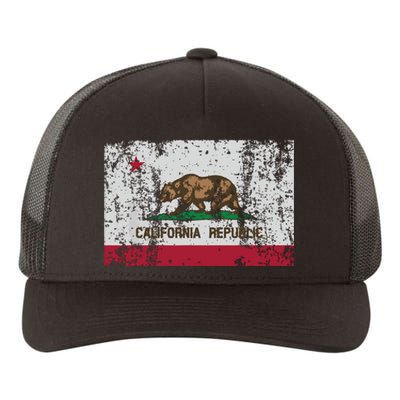 State Of California Flag Vintage Distressed Retro Gift Yupoong Adult 5-Panel Trucker Hat