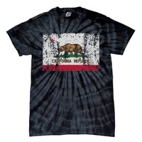 State Of California Flag Vintage Distressed Retro Gift Tie-Dye T-Shirt