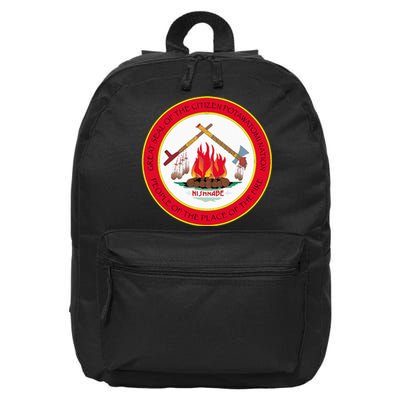 Seal Of Citizen Potawatomi Nation Indian Reservation 16 in Basic Backpack