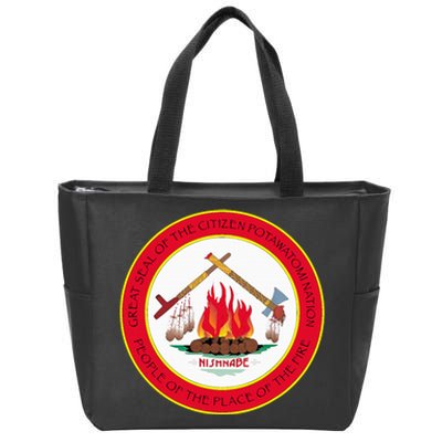 Seal Of Citizen Potawatomi Nation Indian Reservation Zip Tote Bag