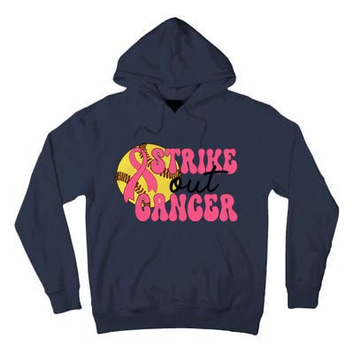 Strike Out Cancer Softball Breast Cancer Awareness Tall Hoodie