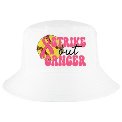 Strike Out Cancer Softball Breast Cancer Awareness Cool Comfort Performance Bucket Hat