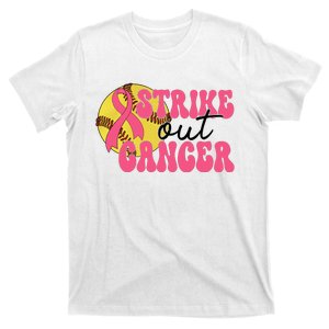 Strike Out Cancer Softball Breast Cancer Awareness T-Shirt