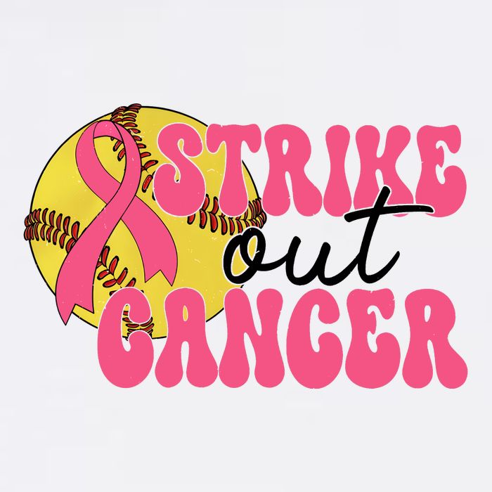 Strike Out Cancer Softball Breast Cancer Awareness Womens T-Shirt