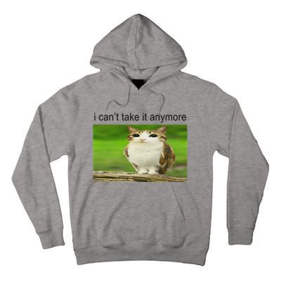 Silly Owl Cat Meme I CanT Take It Anymore Tall Hoodie