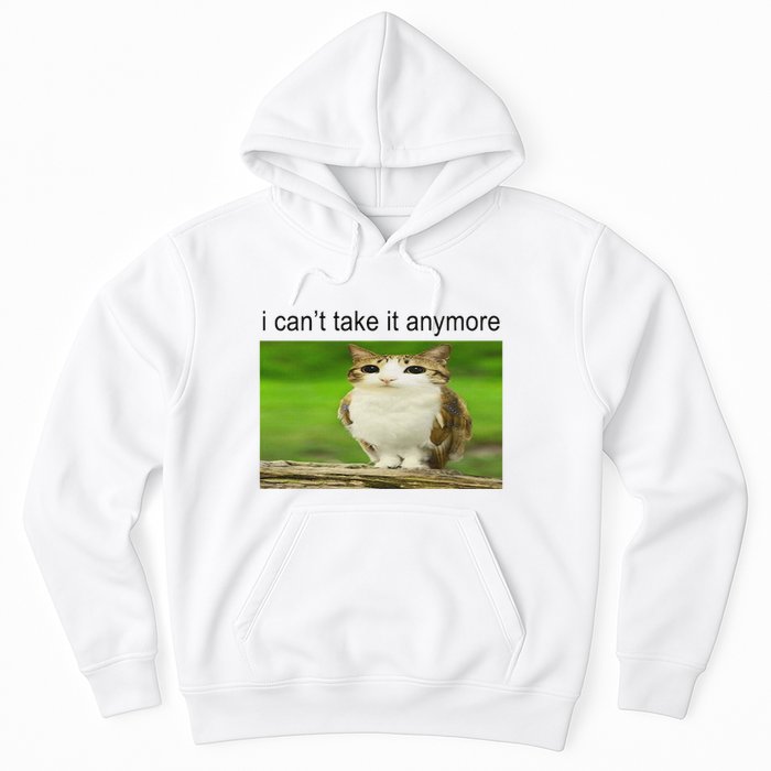 Silly Owl Cat Meme I CanT Take It Anymore Hoodie