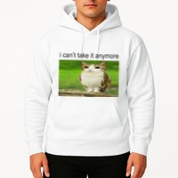 Silly Owl Cat Meme I CanT Take It Anymore Hoodie