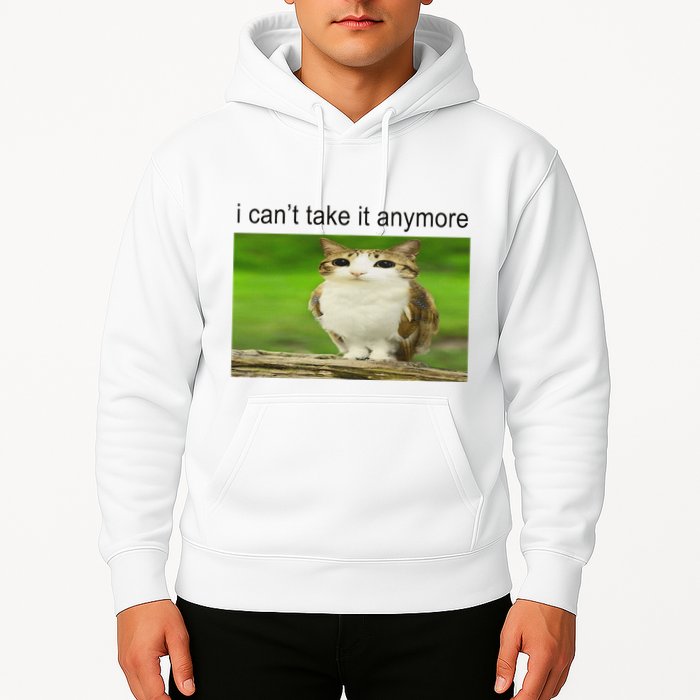 Silly Owl Cat Meme I CanT Take It Anymore Hoodie