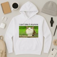 Silly Owl Cat Meme I CanT Take It Anymore Hoodie