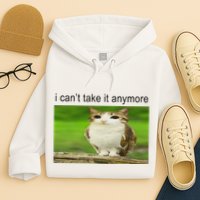 Silly Owl Cat Meme I CanT Take It Anymore Hoodie