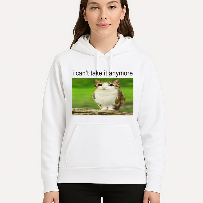 Silly Owl Cat Meme I CanT Take It Anymore Hoodie