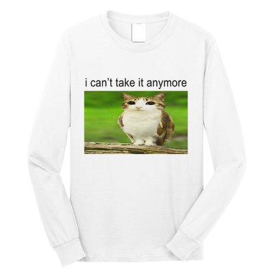 Silly Owl Cat Meme I CanT Take It Anymore Long Sleeve Shirt