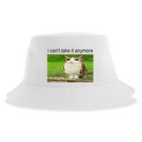 Silly Owl Cat Meme I CanT Take It Anymore Sustainable Bucket Hat