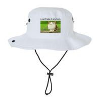 Silly Owl Cat Meme I CanT Take It Anymore Bucket Hat